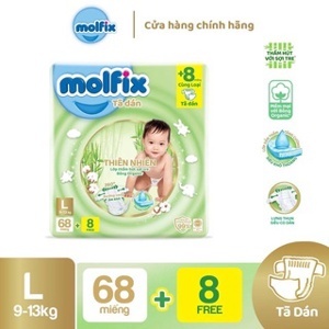 Tã quần Molfix thiên nhiên size L 38 miếng (cho bé 9 - 13kg)