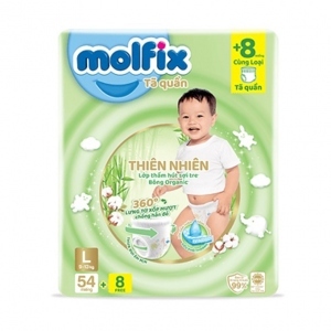 Tã quần Molfix thiên nhiên size XXL 44 miếng (cho bé 15 - 25kg)