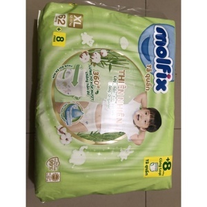 Tã quần Molfix thiên nhiên size XL 62 miếng (cho bé 12 - 17kg)