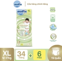 Tã quần Molfix thiên nhiên size XL 34 miếng (cho bé 12 - 17kg)