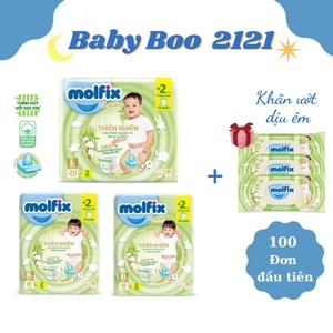 Tã quần Molfix thiên nhiên size XL 18 miếng (cho bé 12 - 17kg)