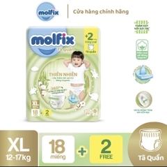 Tã quần Molfix thiên nhiên size XL 18 miếng (cho bé 12 - 17kg)