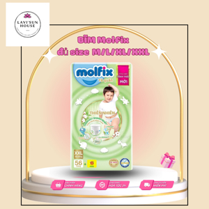 Tã quần Molfix thiên nhiên size M 76 miếng (cho bé 6 - 11kg)