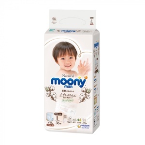 Tã quần Moony Natural L36 - 36 miếng (cho bé từ 9-14kg)