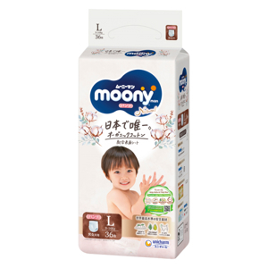 Tã quần Moony Natural L36 - 36 miếng (cho bé từ 9-14kg)