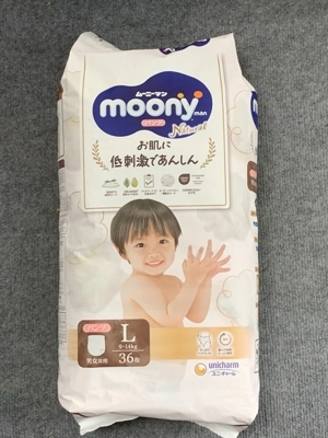 Tã quần Moony Natural L36 - 36 miếng (cho bé từ 9-14kg)