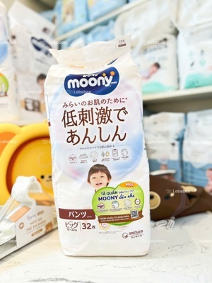 Tã quần Moony Natural XL32 - 32 miếng (cho bé từ 10-22kg)