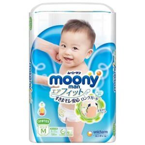 Tã quần Moony size M 58 miếng (trẻ từ 7 - 10kg)