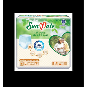 Tã quần người lớn Sunmate khô thoáng L7 7 miếng