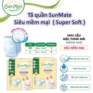 Tã quần người lớn Sunmate khô thoáng L7 7 miếng