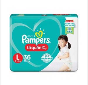 Tã quần Pampers size L36 miếng (trẻ từ 9 - 14kg)