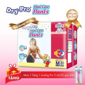 Tã/bỉm quần Dry-Pro siêu thấm hút Malaysia size XXL (15kg - 25kg) - Gói 14 miếng