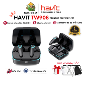 Tai nghe Bluetooth True Wireless Havit TW908