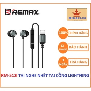 Tai nghe có dây chân Lightning Remax RM-512i