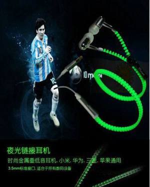 Tai Nghe dây kéo zipper earphones