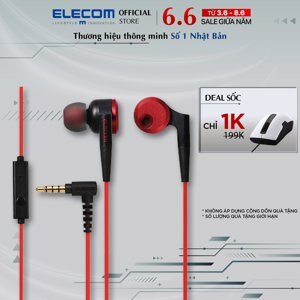 Tai nghe Elecom EHP-GB100M, có micro