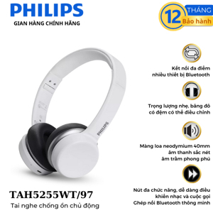 Tai nghe - Headphone Bluetooth Philips TAH5255