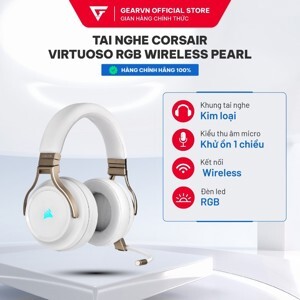 Tai nghe - Headphone Corsair Virtuoso RGB Wireless Pearl