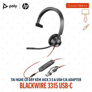 Tai nghe - Headphone Plantronics Blackwire 3315 USB-C