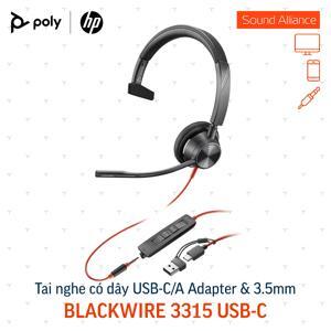 Tai nghe - Headphone Plantronics Blackwire 3315 USB-C