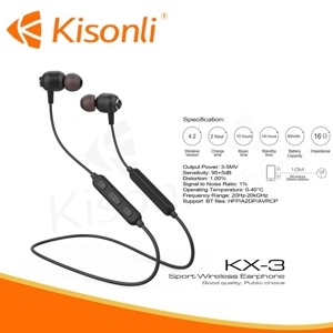 Tai nghe nhét tai bluetooth Kisonli KX-3