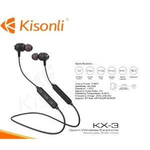 Tai nghe nhét tai bluetooth Kisonli KX-3