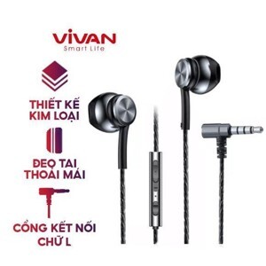 Tai nghe Semi-in-Ear thiết kế kim loại Vivan Q12