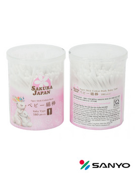 Tăm bông kháng khuẩn Sakura Baby TB02