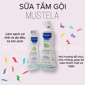 Sữa tắm gội 2 trong 1 Mustela 200ml