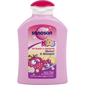 Tắm gội cho bé hương mâm xôi Sanosan 200ml