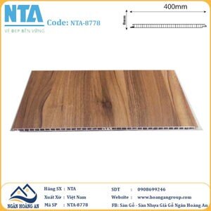 Tấm ốp nhựa đá vân gỗ NTA 8778