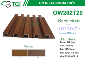 Tấm ốp tường ngoài trời OW202T20