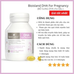 Tăng Cường DHA Cho Trẻ Sơ Sinh Bioisland 60 viên