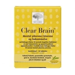 Tăng cường trí nhớ bổ não New Nordic Clear Brain hộp 30 viên