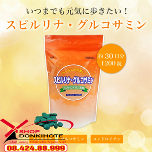 Tảo Spirulina bổ sung chất bổ khớp glucosamin 1200 viên