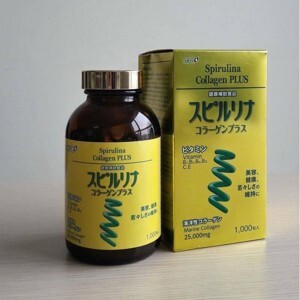 Tảo vàng Spirulina Collagen Plus hộp 1000v