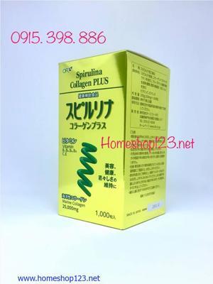 Tảo vàng Spirulina Collagen Plus hộp 1000v