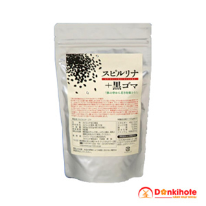 Tảo xoắn Spirulina vừng đen làm đen mượt tóc, đẹp da - 1800 viên