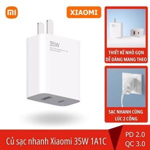 Tẩu sạc điện thoại, máy tính bảng trên ô tô siêu nhanh Xiaomi 1A1C 100W