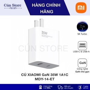 Tẩu sạc điện thoại, máy tính bảng trên ô tô siêu nhanh Xiaomi 1A1C 100W