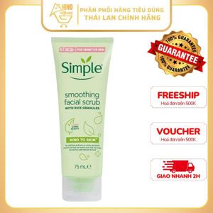 Tẩy Da Chết Simple Smoothing Facial Scrub – 75ml