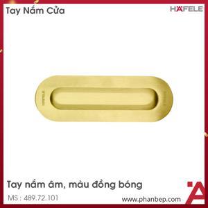 Tay nắm âm màu đồng bóng Hafele 489.72.101