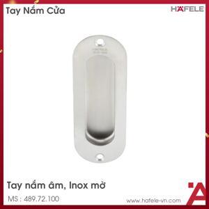 Tay nắm âm màu inox Hafele DIY 489.72.100