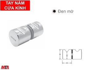 Tay nắm cho cửa kính đen mờ Hafele 981.71.153