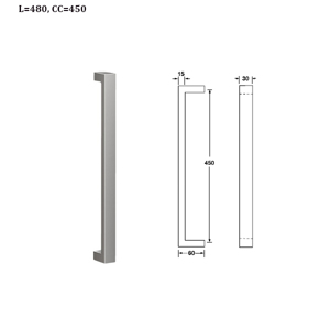 Tay nắm cửa kính Hafele 903.00.102