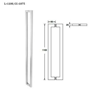 Tay nắm kéo đẩy vuông Hafele  499.68.039