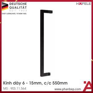 Tay nắm phòng tắm màu đen 550mm Hafele 903.11.564