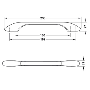 Tay nắm tủ bếp Hafele 106.61.204