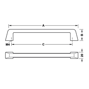 Tay nắm tủ bếp Hafele 106.69.268