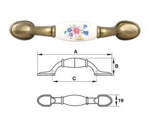 Tay nắm tủ cổ điển Hafele 121.26.141
